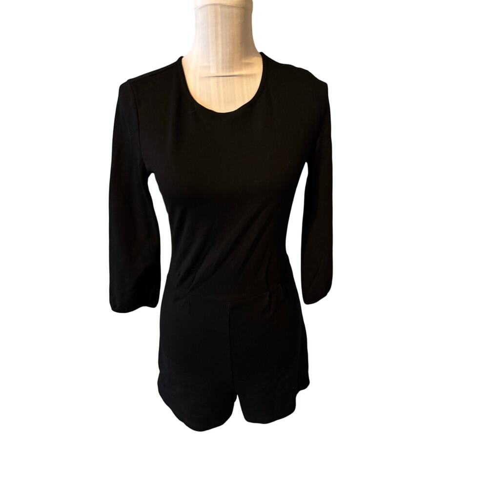 Bershka Black Long-Sleeve Skirt Romper playsuit Size S